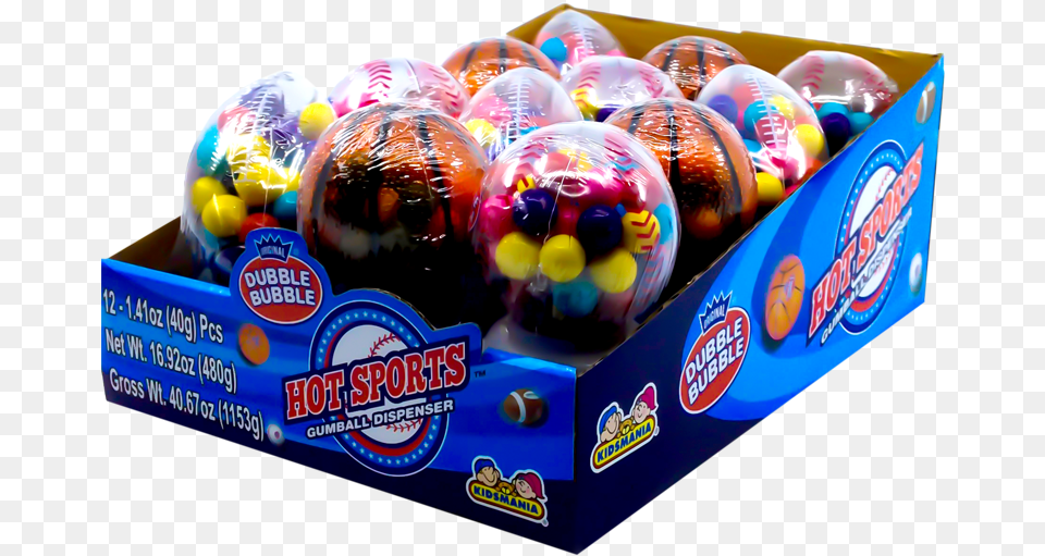 Kidsmania Dubble Bubble Hot Sports Gumball Dispenser Kidsmania Hot Sports Gum Ball, Food, Sweets, Candy Free Transparent Png