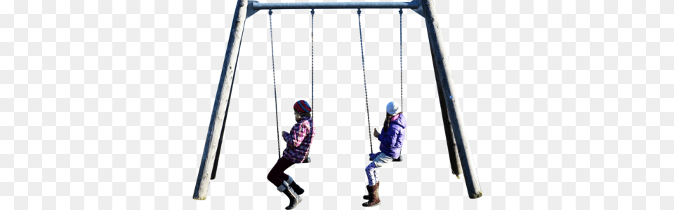 Kidsonswings Children In Playground, Child, Female, Girl, Person Free Png Download