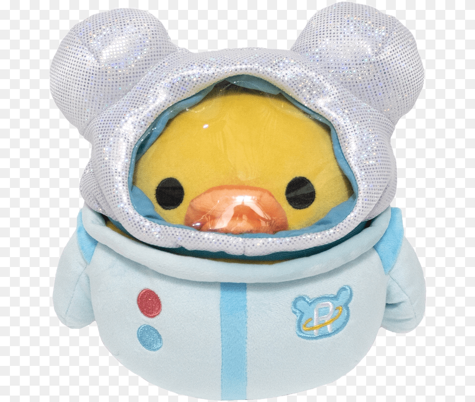 Kiiroitori Space Astronaut Spacesuit Kawaii Plush San X Rilakkuma Chick Space, Clothing, Hat, Furniture, Bed Free Png