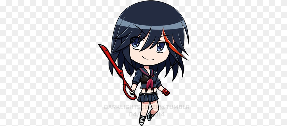 Kill La Kill Ryuko Matoi Ryuko Matoi Chibi Background, Book, Comics, Publication, Person Free Transparent Png