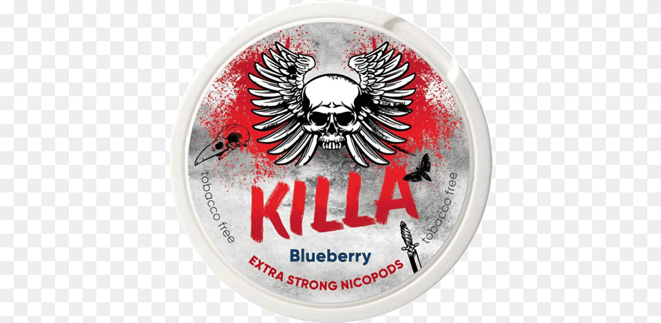 Killa Extra Strong Blueberry Tobaccofree Snus Killa Cold Mint, Frisbee, Toy, Symbol, Animal Free Png