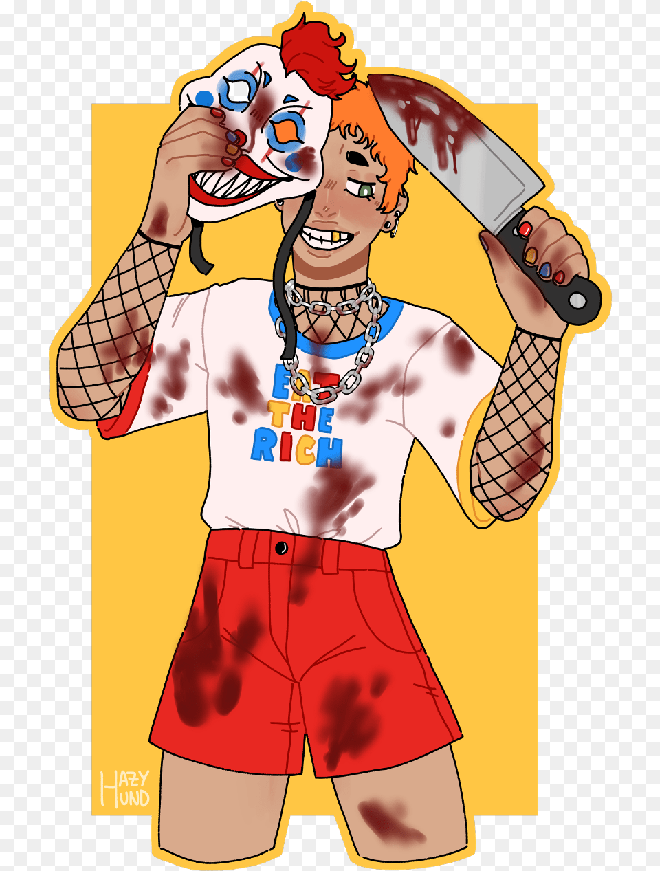 Killer Clown I Felt Like Drawing Happy Bc I Love Cartoon, Baby, Person, Face, Head Free Png