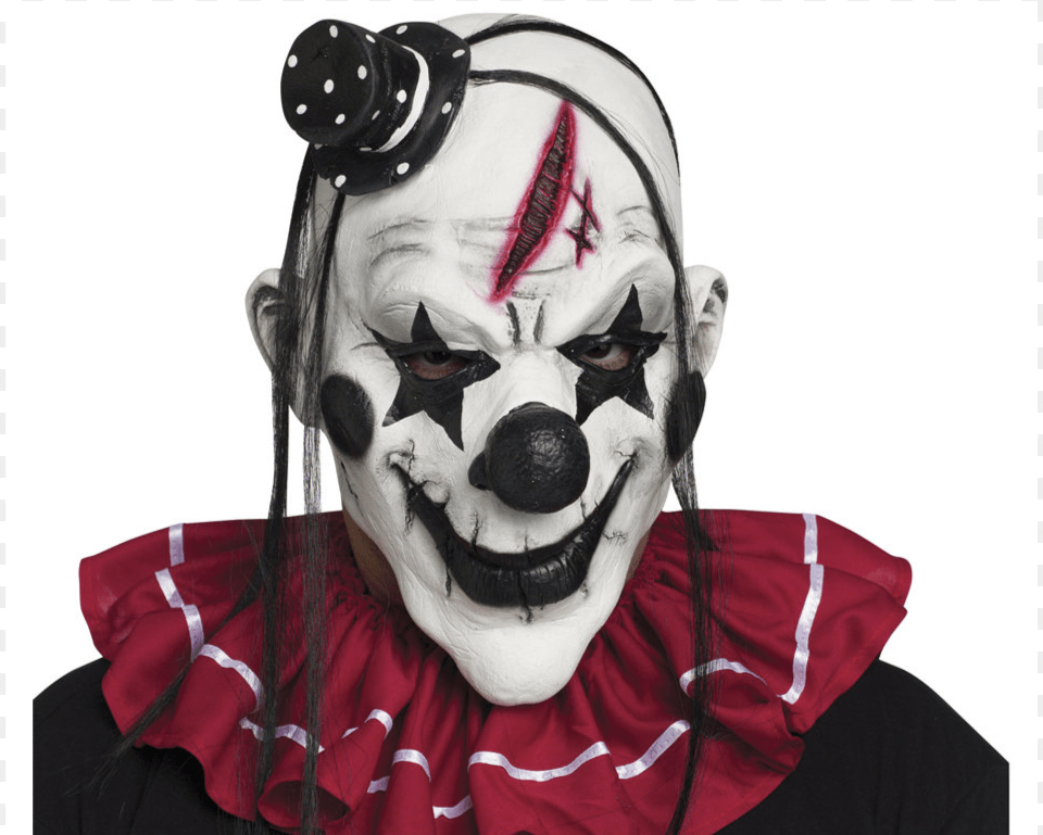 Killer Clown Mask Uk, Adult, Male, Man, Person Free Transparent Png