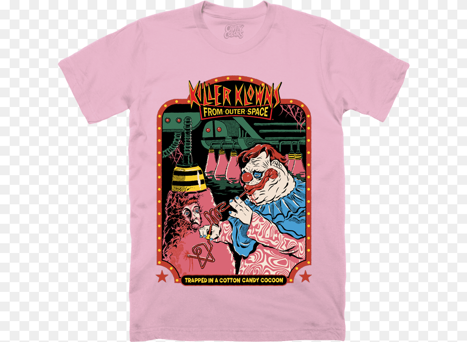 Killer Klowns From Outer Space Cotton Candy Cocoon, T-shirt, Clothing, Shirt, Person Free Transparent Png