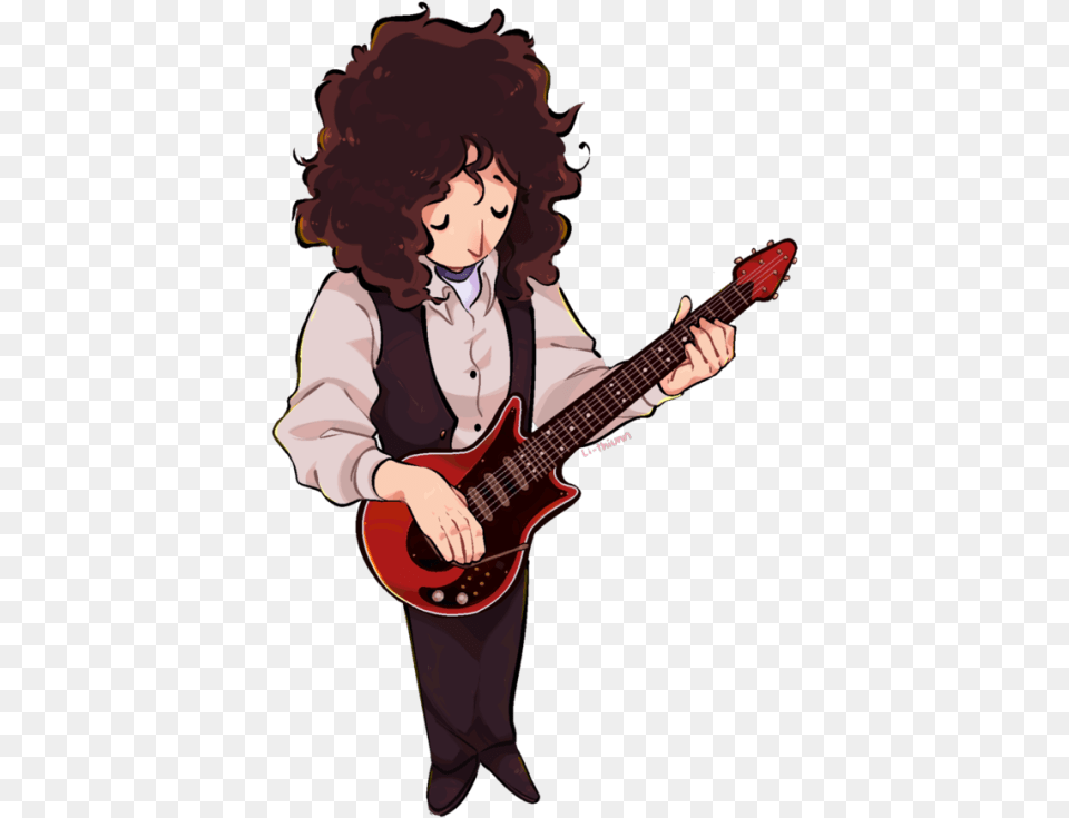 Killer Queen Art By Brian May, Musical Instrument, Guitar, Adult, Person Png Image