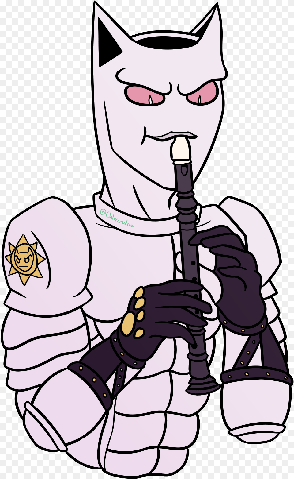 Killer Queen Bites The Recorder Shitpostcrusaders Cartoon, Person, Face, Head, Musical Instrument Png