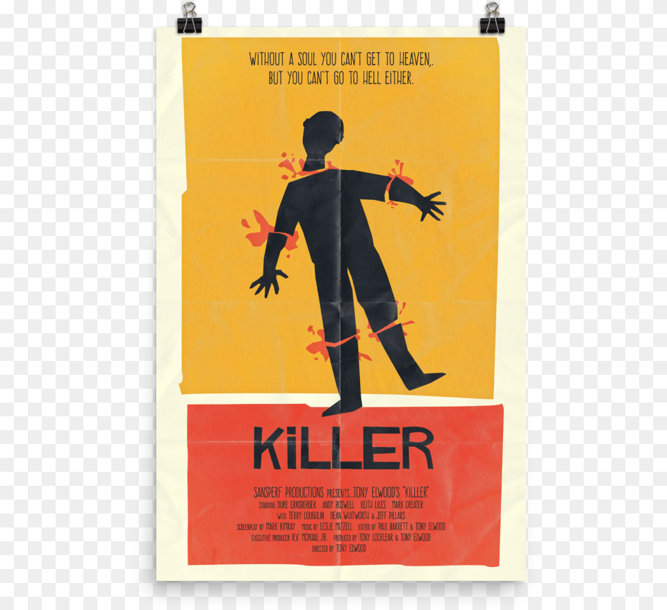 Killer Vintage Movie Poster Book Cover, Advertisement, Boy, Child, Male Free Transparent Png