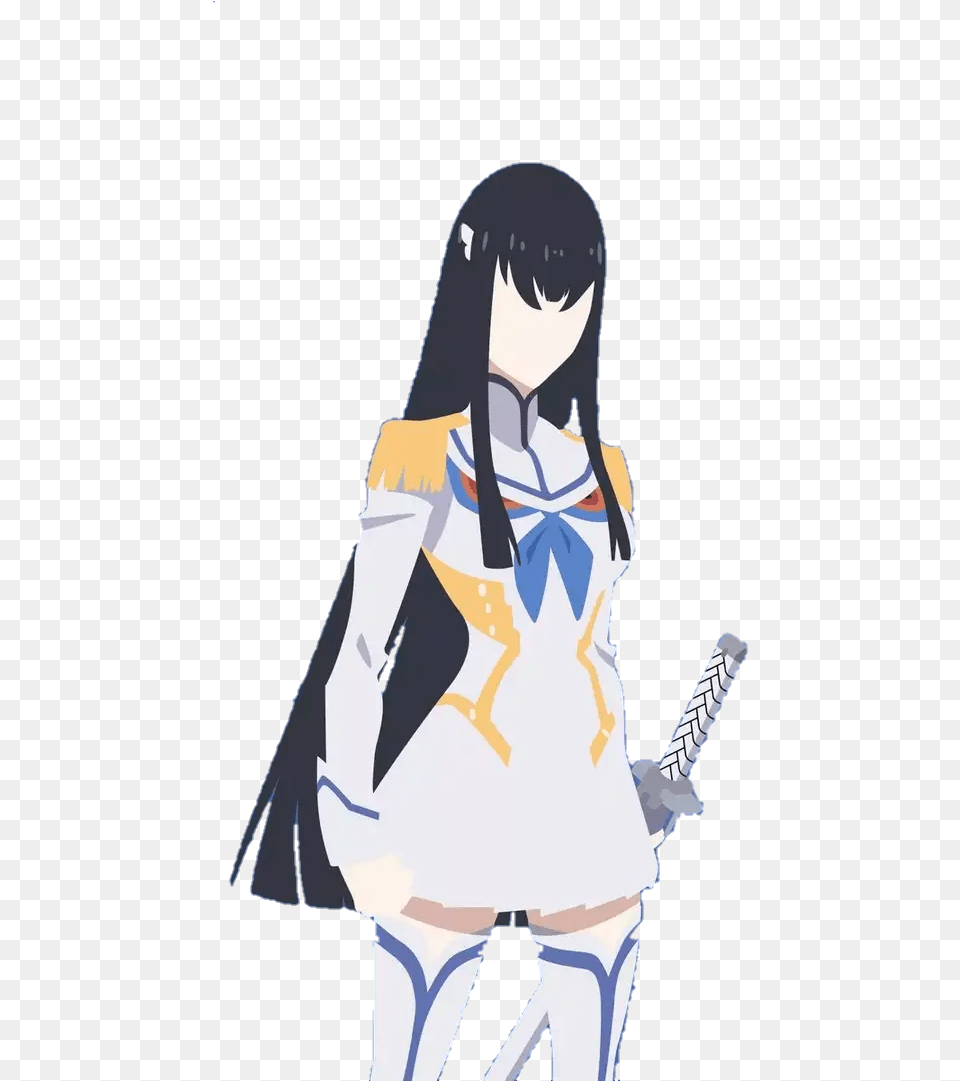 Killlakill Kill Anime Satsuki Sticker By Ryuko Matoi Hime Cut, Book, Comics, Publication, Adult Png Image