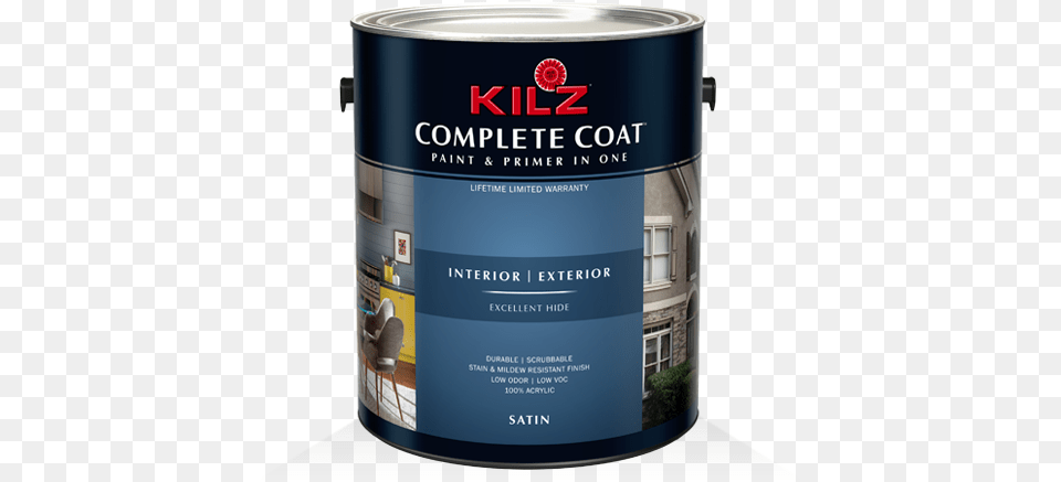 Kilz Complete Coat Kilz Complete Coat Satin White Gallon, Paint Container, Bottle, Shaker, Tin Free Transparent Png