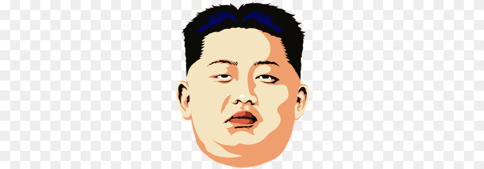 Kim Jong Un Head Illustration, Person, Face, Sad, Frown Png