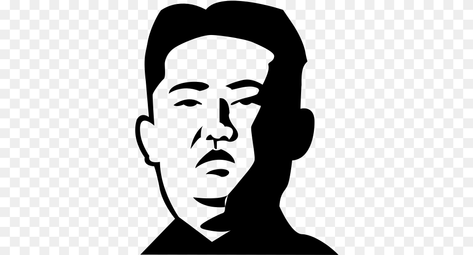 Kim Jong Un Rubber Stamp Kim Jong Un Icon, Gray Png Image