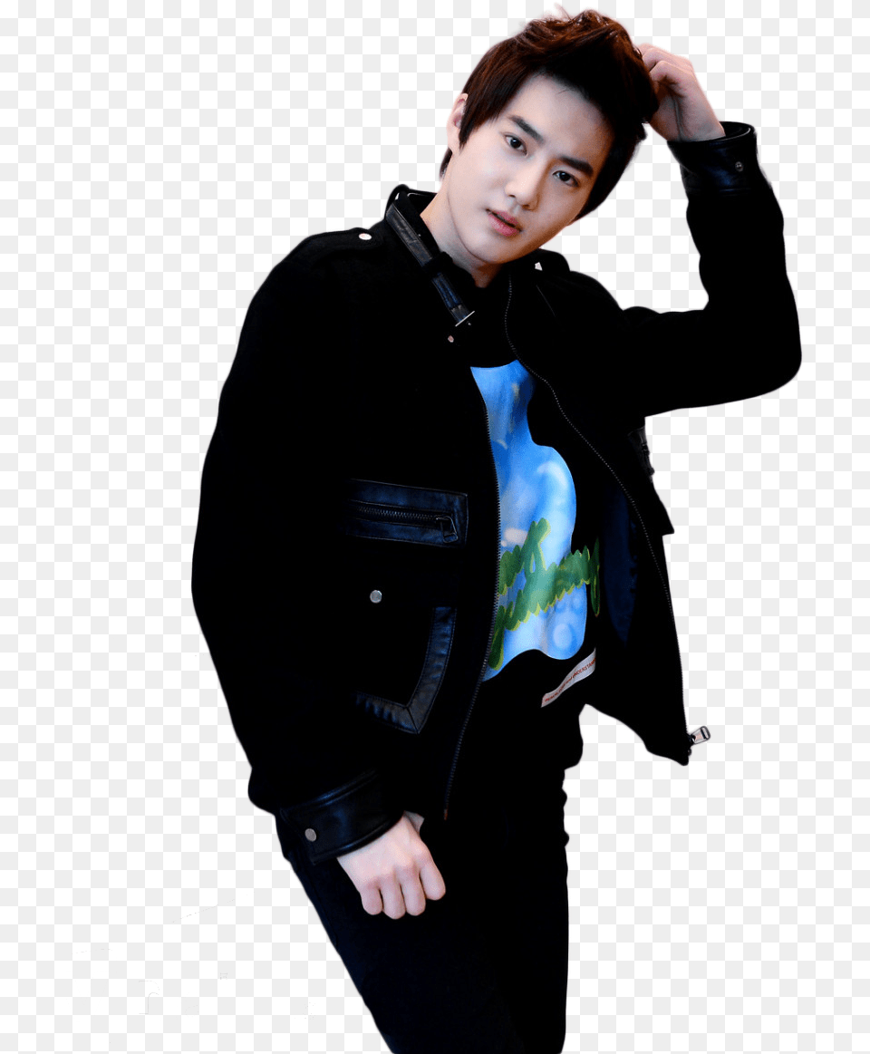 Kim Joon Myun Suho, Body Part, Person, Long Sleeve, Jacket Free Png Download