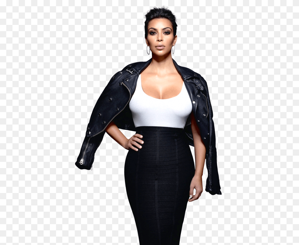 Kim Kardashian, Adult, Person, Woman, Jacket Png Image
