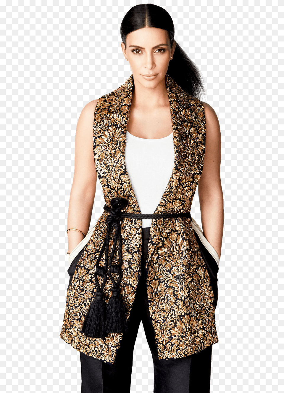 Kim Kardashian, Adult, Vest, Person, Female Free Png Download