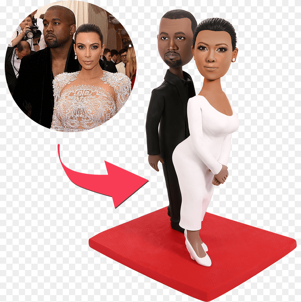 Kim Kardashian Bobblehead, Adult, Sleeve, Person, Long Sleeve Free Transparent Png