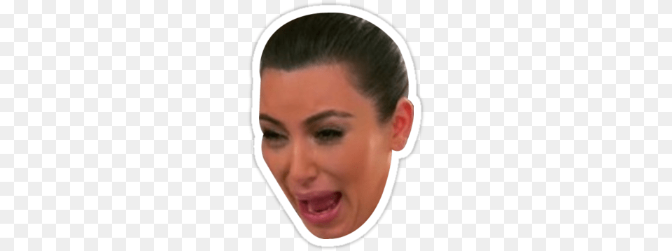 Kim Kardashian Face Funny Kim Kardashian Crying, Head, Person, Adult, Female Free Png