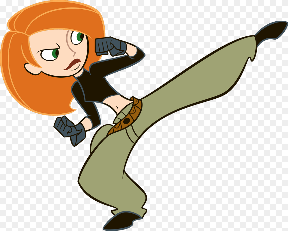 Kim Possible Leg Move, People, Person, Cartoon, Face Free Png Download