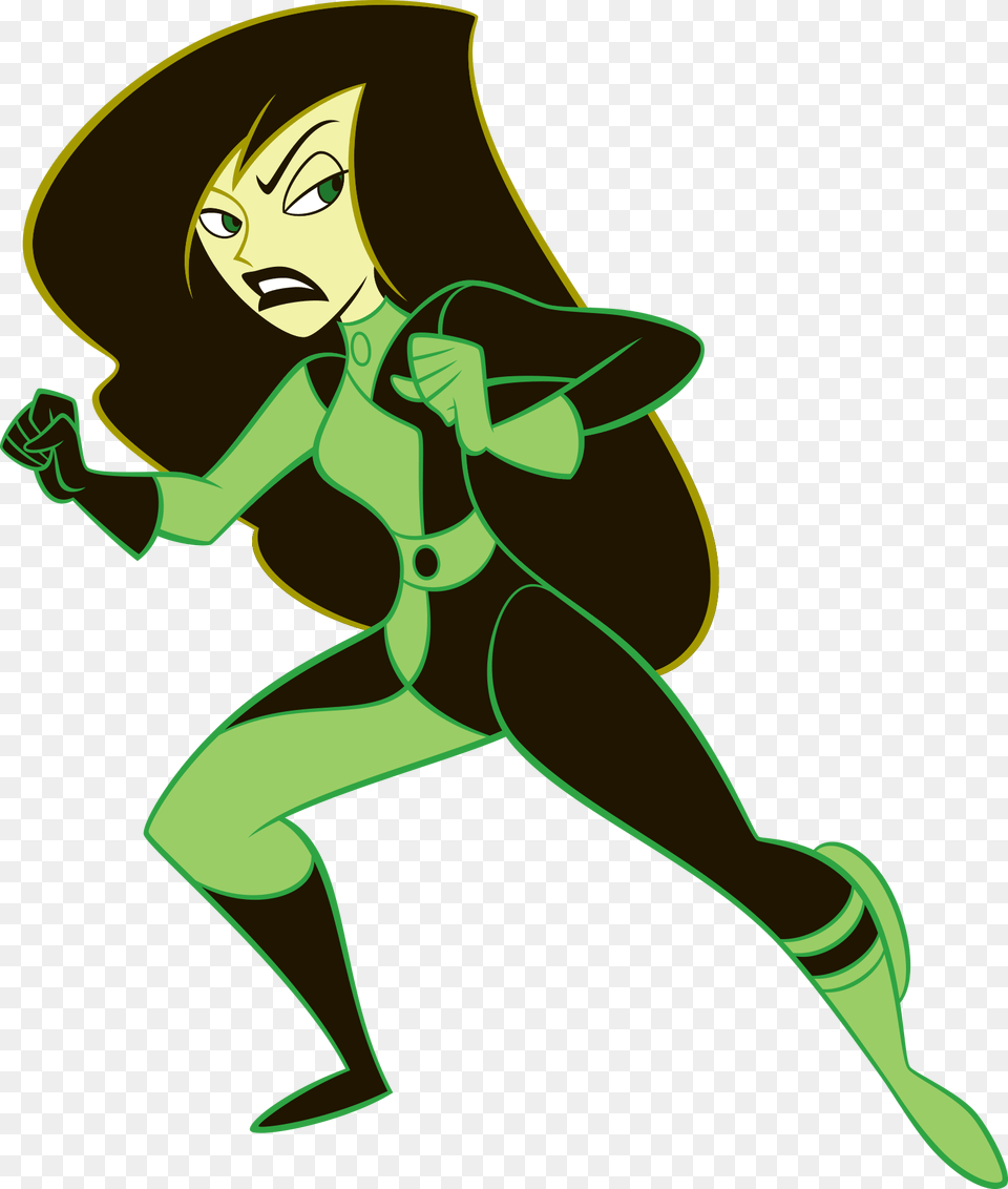 Kim Possible Villain Shego, Cartoon, Person, Face, Head Free Transparent Png