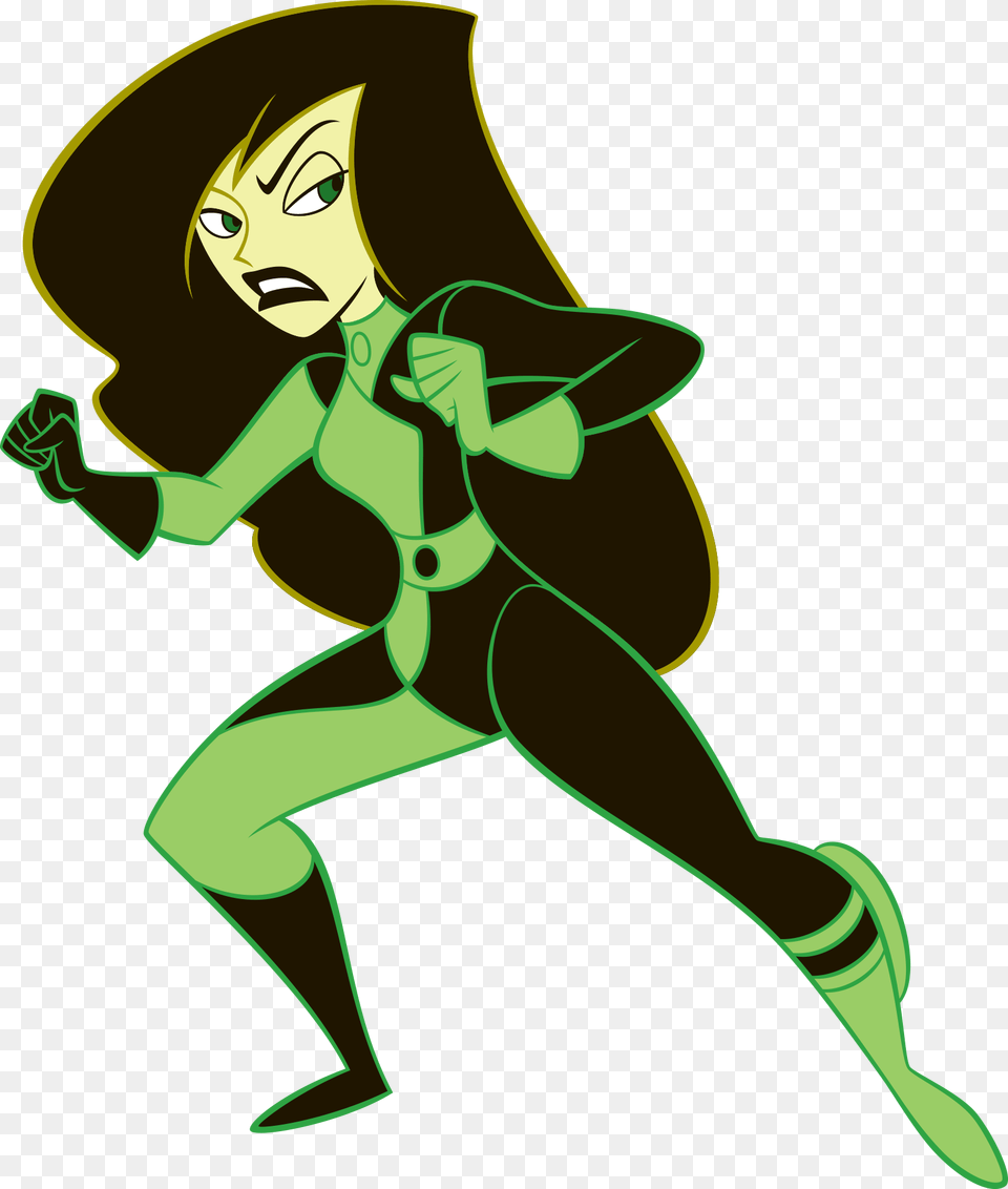 Kim Possible Villain Shego, Cartoon, Person, Face, Head Free Png