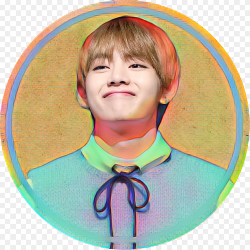 Kim Taehyung Kim Taehyung Kimtaehyung Bts Bangtan Sonye Circle Sticker Bts Taehyung, Face, Head, Person, Photography Png