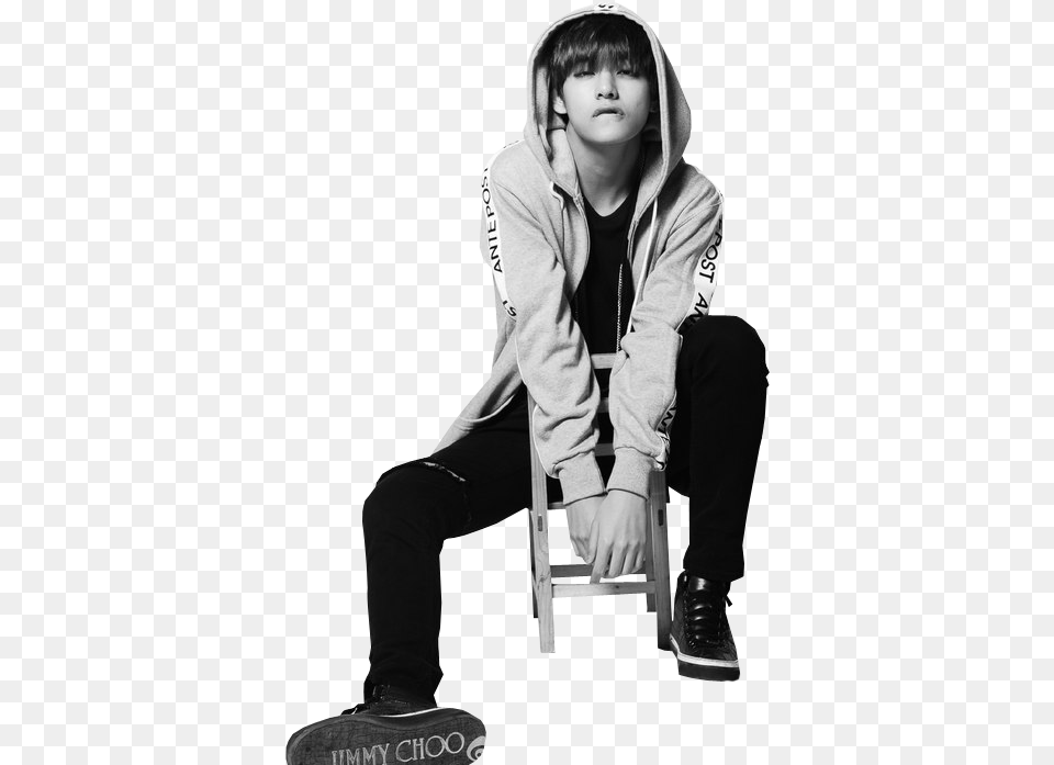 Kim Taehyung Photoshoot Bts Download Bts Black And White, Sweater, Shoe, Portrait, Photography Free Transparent Png