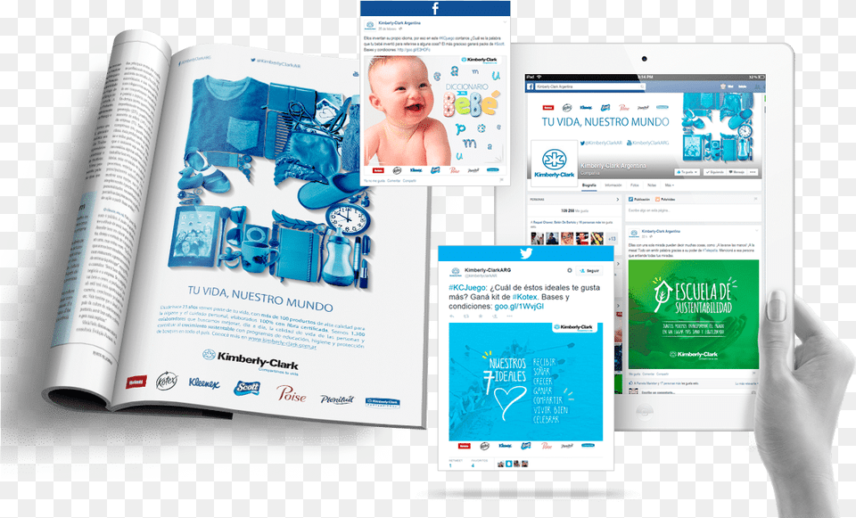 Kimberly Clark Institucional Social Media Baby, Text, Page, Advertisement, Person Free Transparent Png