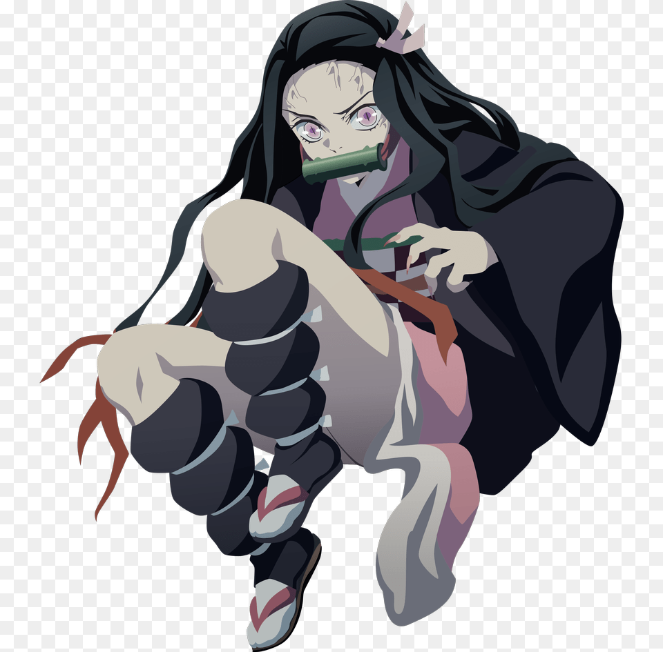 Kimetsunoyaiba Demonslayer Nezuko Tanjiro Tanjirou Demon Slayer Nezuko Nails, Book, Comics, Publication, Person Free Transparent Png