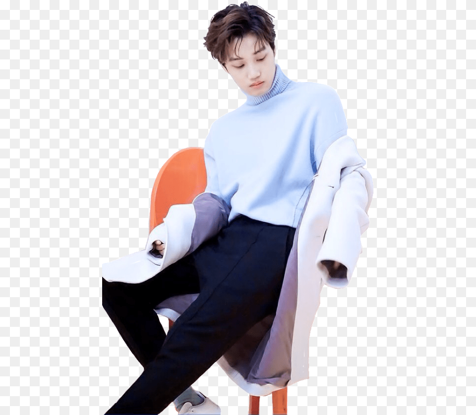 Kimjongin Kimkai Exo Kai Exokai High Cut Magazine Kai, Person, Sitting, Adult, Male Free Transparent Png