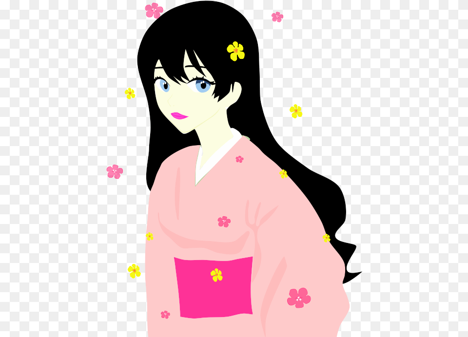Kimono Dress Japan Girl Stock Images To Use Illustration, Formal Wear, Clothing, Robe, Fashion Png