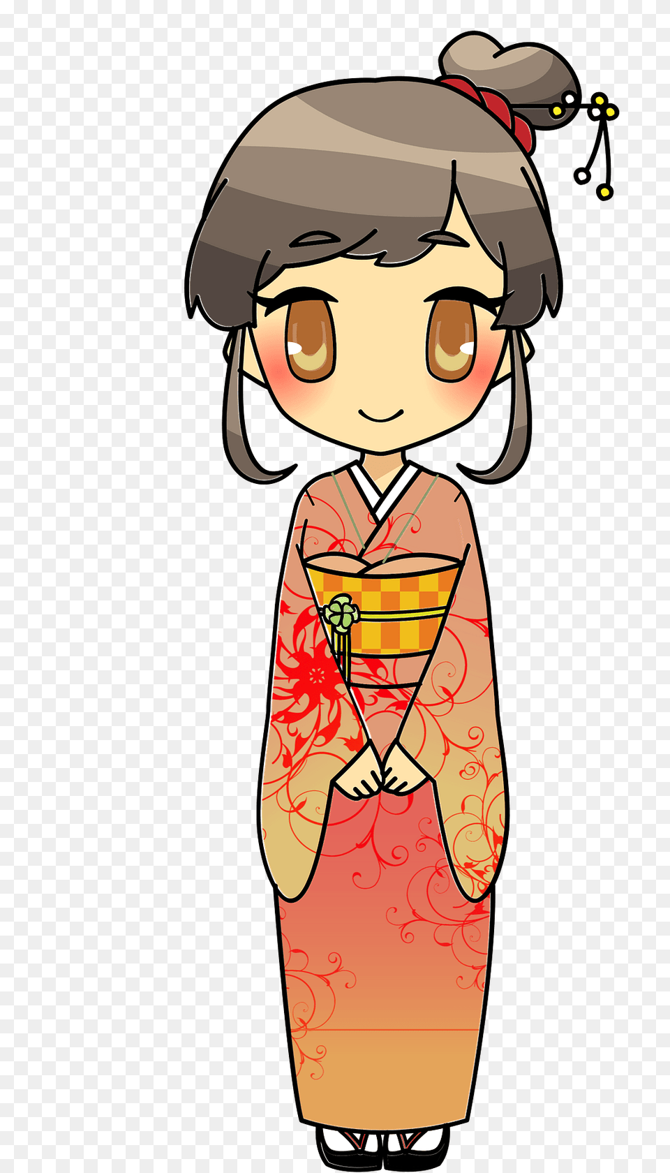 Kimono Girl Clipart, Clothing, Gown, Formal Wear, Fashion Png