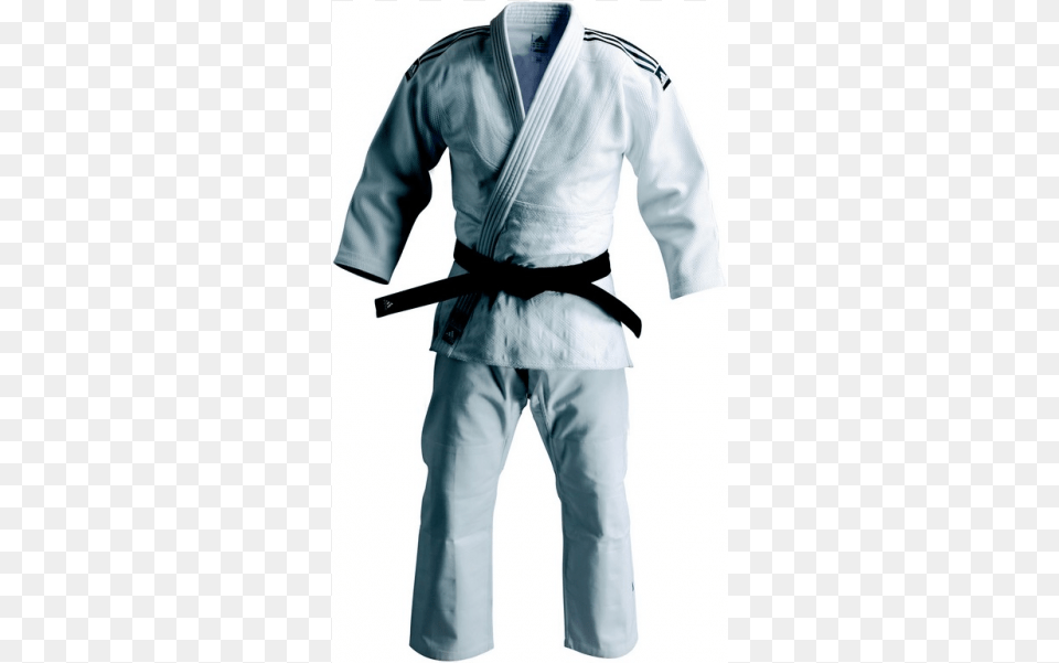 Kimono Judo J930 Blanc Adidas Bandes Noires Adidas Champion 2 Ijf, Adult, Person, Martial Arts, Man Png Image