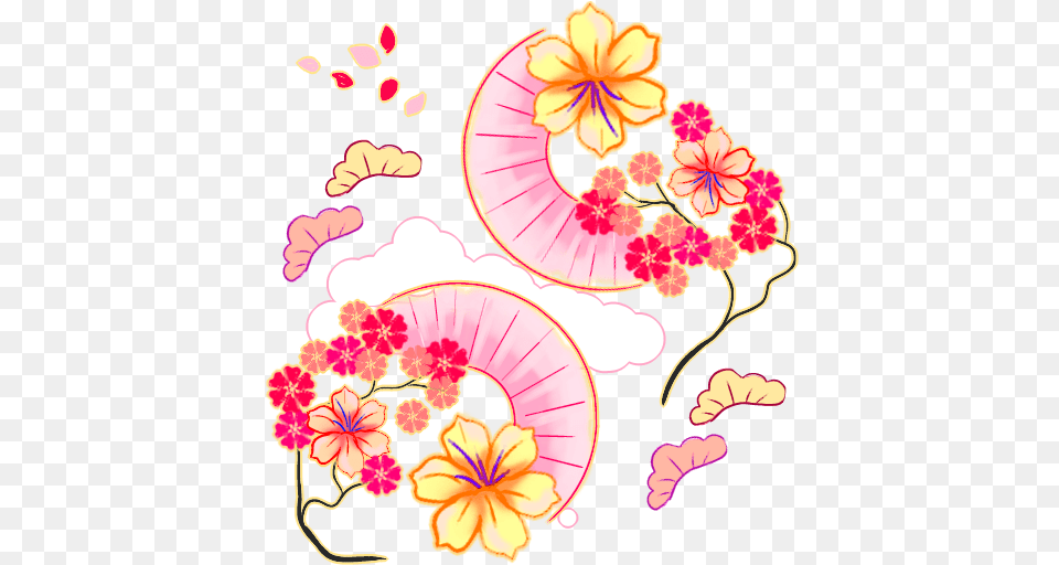 Kimono Pattern Kosai Illustrations Art Street Floral, Floral Design, Graphics, Flower, Plant Free Png Download