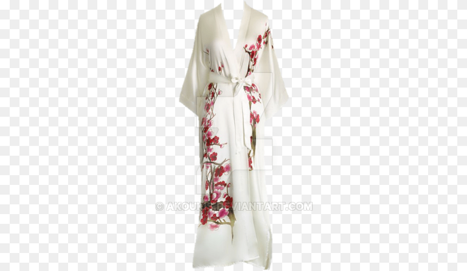Kimono Silk Kimono With Cherry Blossom, Clothing, Dress, Fashion, Formal Wear Png Image