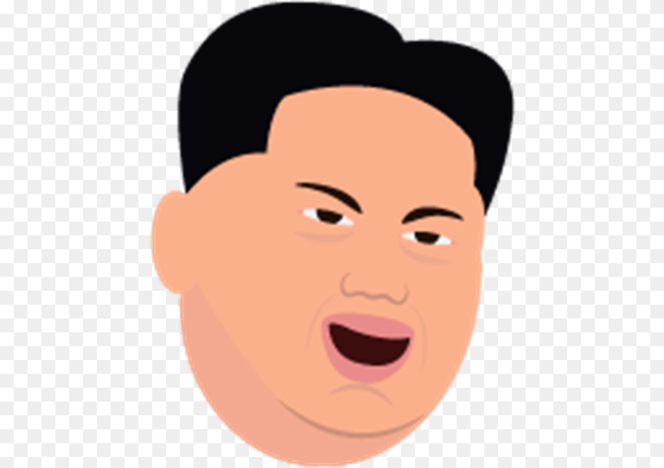 Kimunji Kim Jong Un Emoji, Face, Head, Person, Photography Free Png