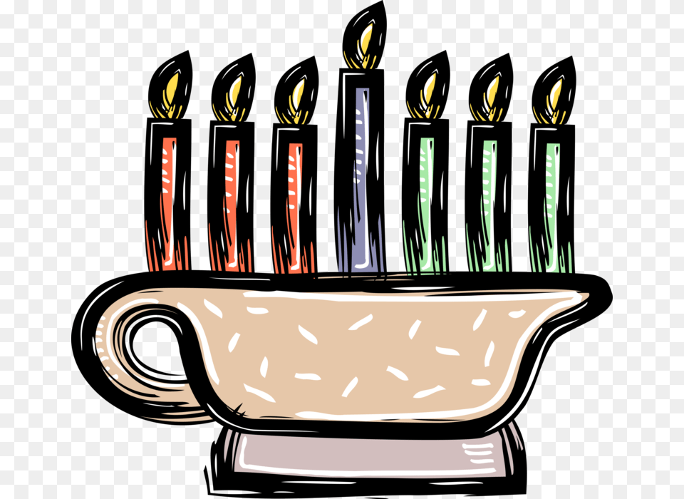 Kinara Candle Holder Of Kwanzaa, Cup, Cutlery, Spoon Png Image