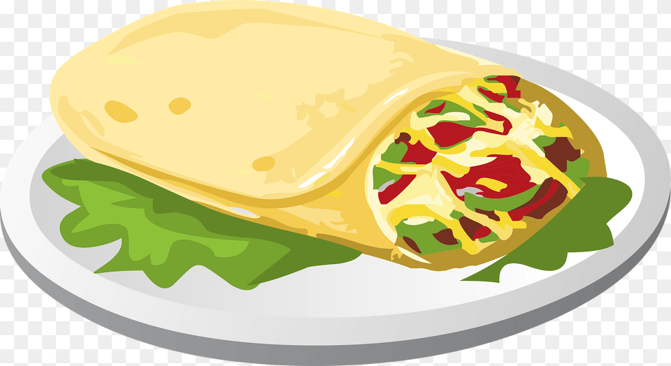 Kind Breakfast Burrito Clipart, Food, Sandwich Wrap, Lunch, Meal Free Png Download