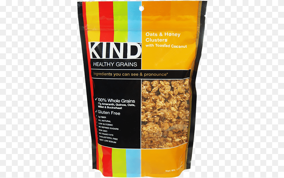 Kind Oats Amp Honey Clusters With Toasted Coconut Package 11 Kind Bar Healthy Grains Clusters Peanut Butter Whole, Food, Grain, Granola, Produce Free Png Download