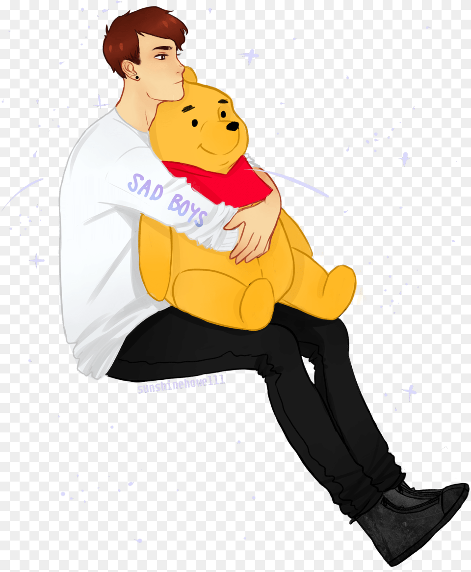 Kind Of A Re Draw Of This Winnie The Pooh Crying Sad, Adult, Photography, Person, Man Png