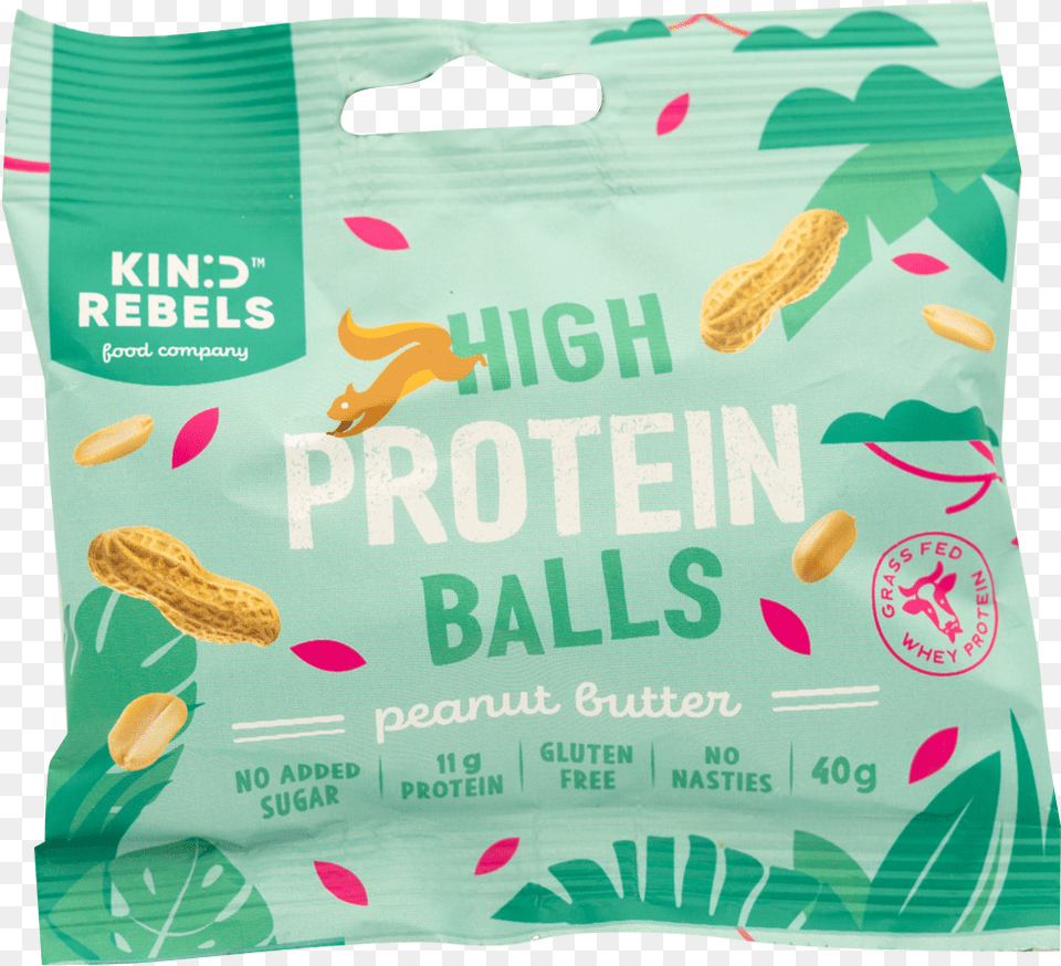 Kind Rebel Peanut Butter High Protein Balls Kind Rebels, Bag, Vegetable, Produce, Plastic Free Png Download