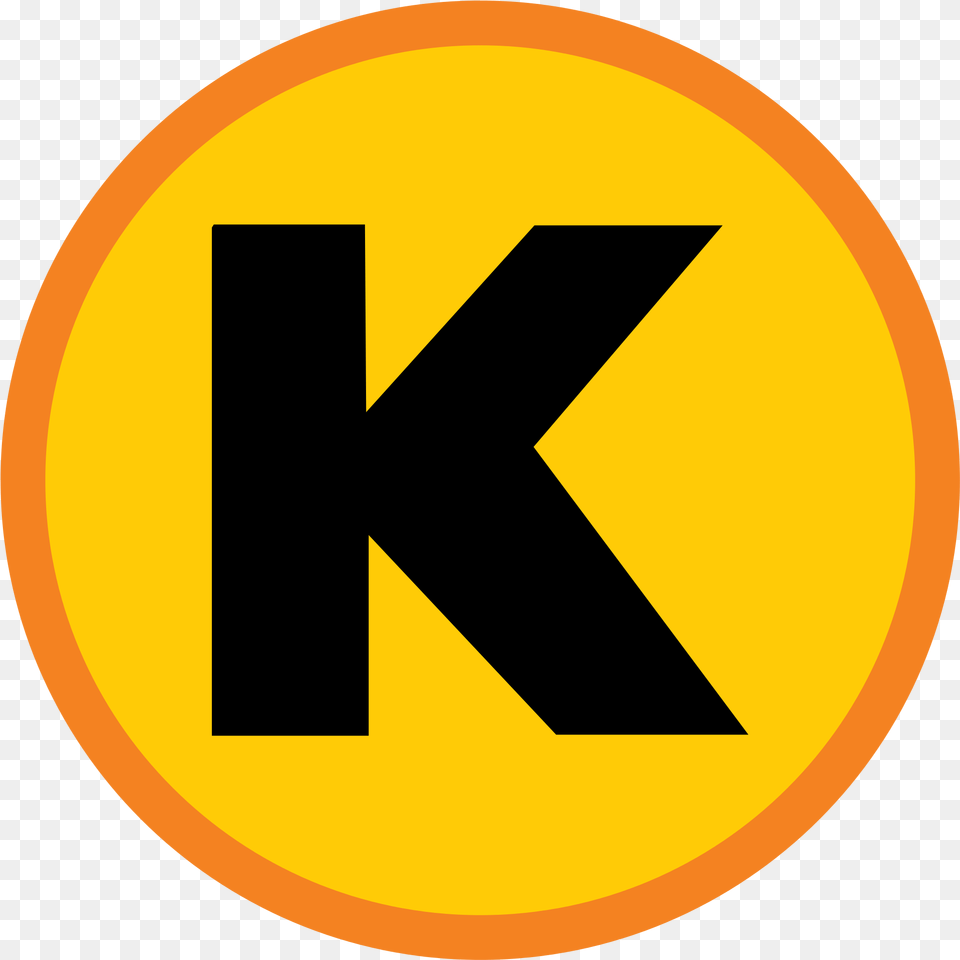 Kindergarten Letter K In A Circle, Sign, Symbol, Disk, Road Sign Free Png Download