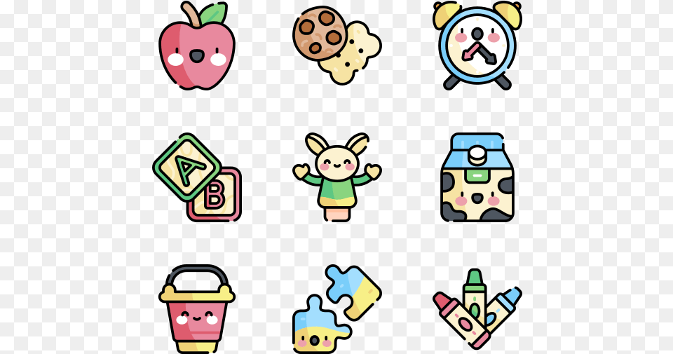 Kindergarten Water Park Icons, Person, Animal, Bear, Mammal Free Transparent Png