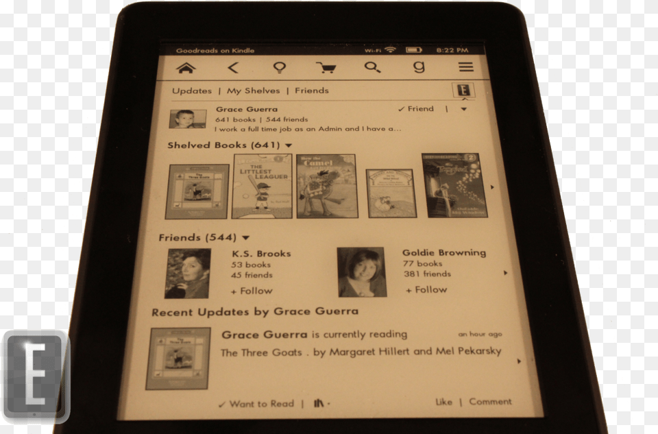 Kindle Paperwhite 2 Goodreads Kindle Paperwhite Navigation, Computer, Electronics, Tablet Computer, Person Png