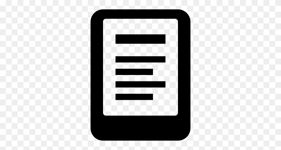 Kindle Technology Reading Icon With And Vector Format, Gray Png Image