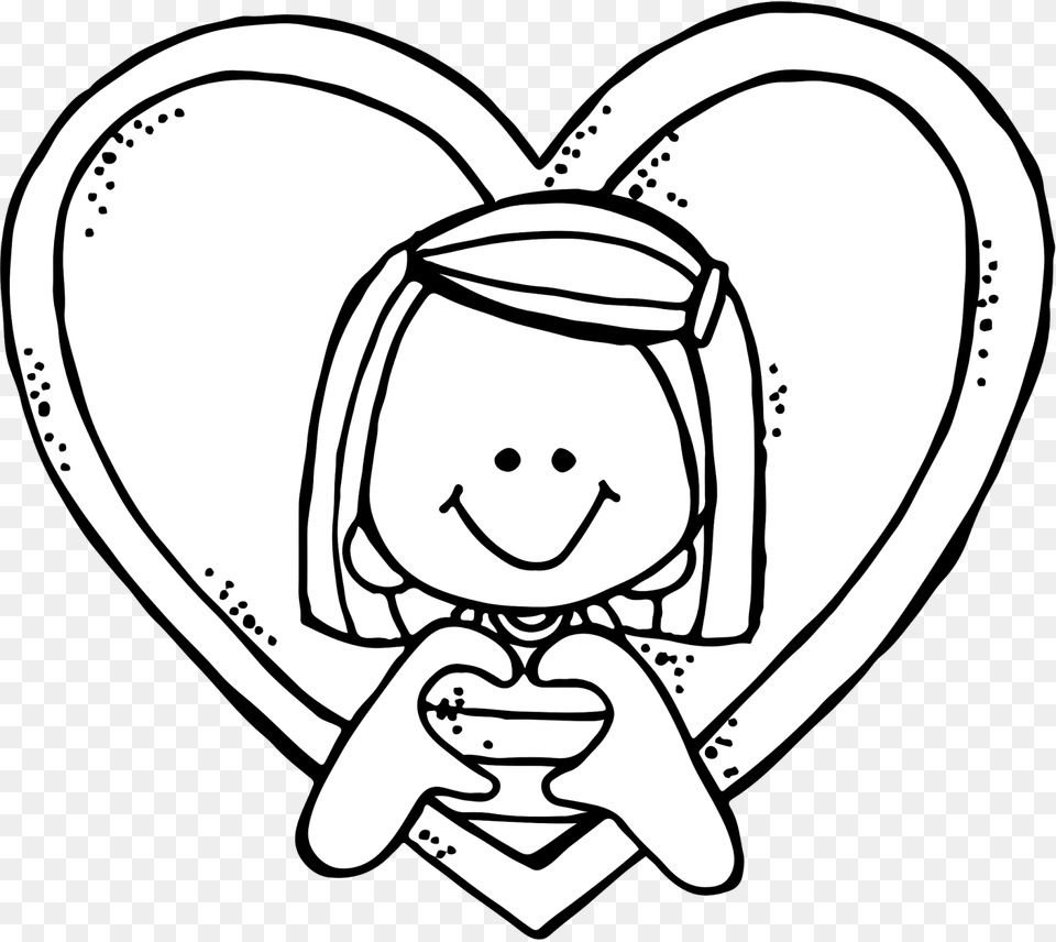 Kindness Clipart Black And White Teacher Melonheadz Black And White Clipart, Clothing, Hat, Face, Head Png Image