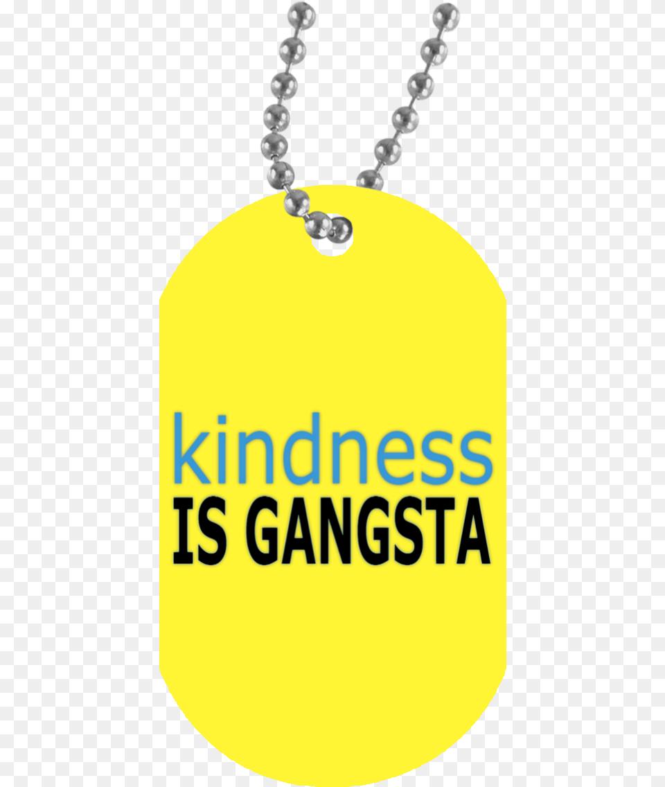 Kindness Is Gangsta White Dog Tag Church Dress, Accessories, Jewelry, Necklace, Pendant Free Png Download