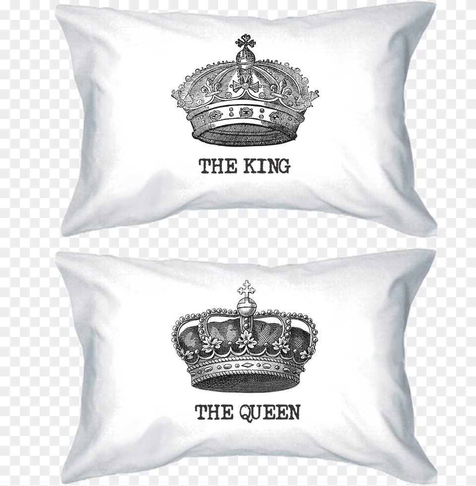 King Amp Queen Crown Matching Couple Pillowcases 39king The Queen39 Bold Statement Standard Pillowcases, Accessories, Pillow, Jewelry, Home Decor Free Png