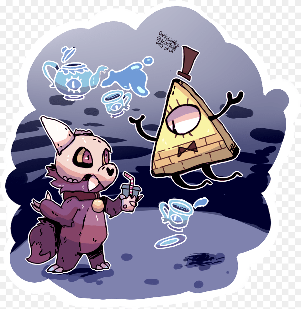 King And Bill Cipher, Cartoon, Baby, Person, Book Png Image