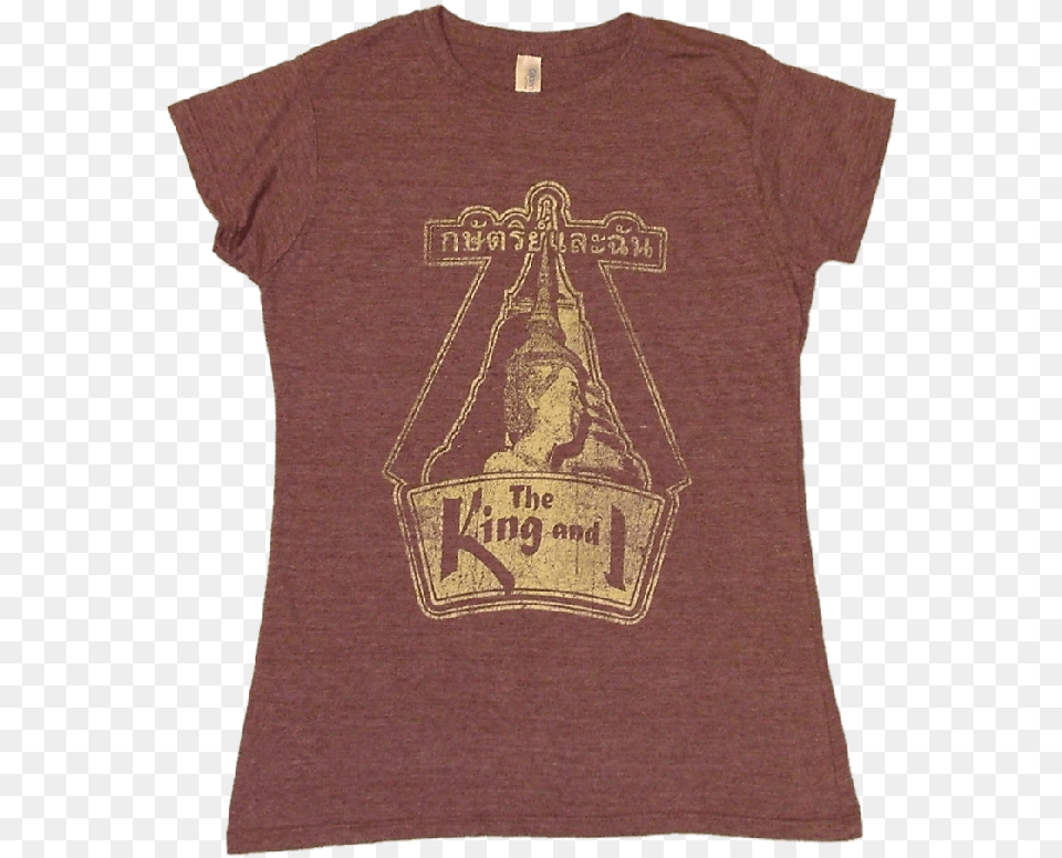 King And I Ladies Heather Maroon Tee Customizable, Clothing, T-shirt, Shirt Png Image