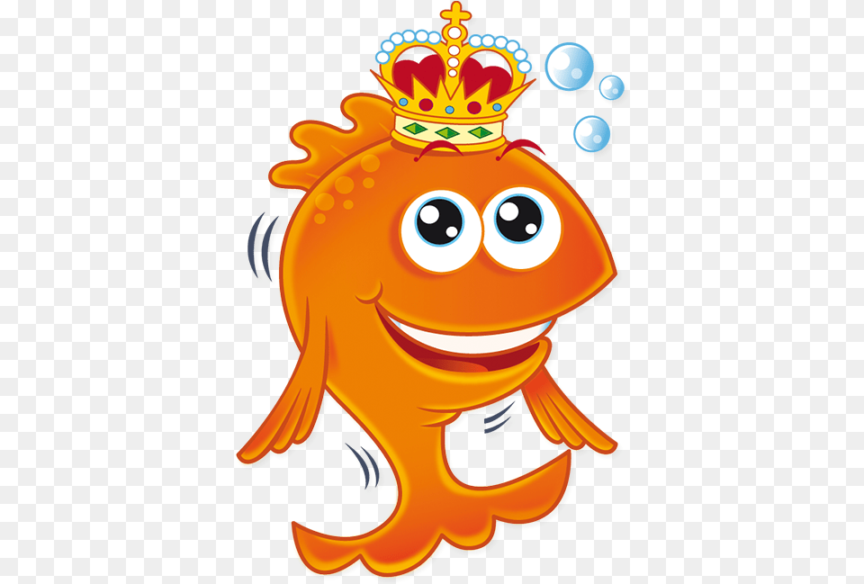 King And Queen Crown Cartoon Fish With Crown Download Crown King Fish Cartoon, Nature, Outdoors, Snow, Snowman Free Png