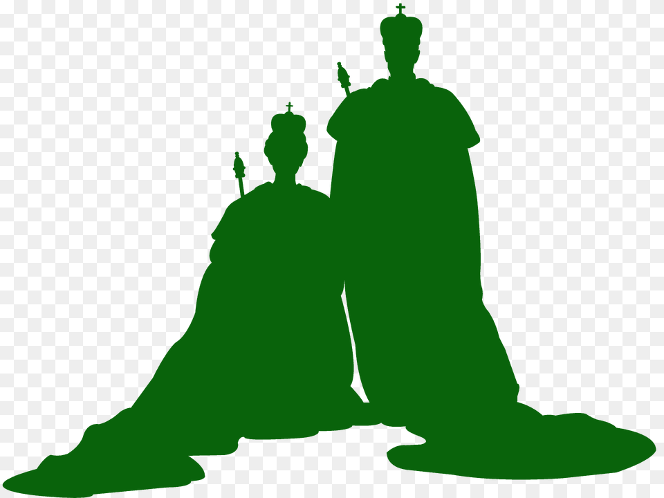 King And Queen Silhouette, Fashion, Green, Walking, Person Free Png